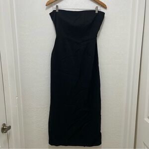 Forever 21 Black Tube Midi Dress Sz M
